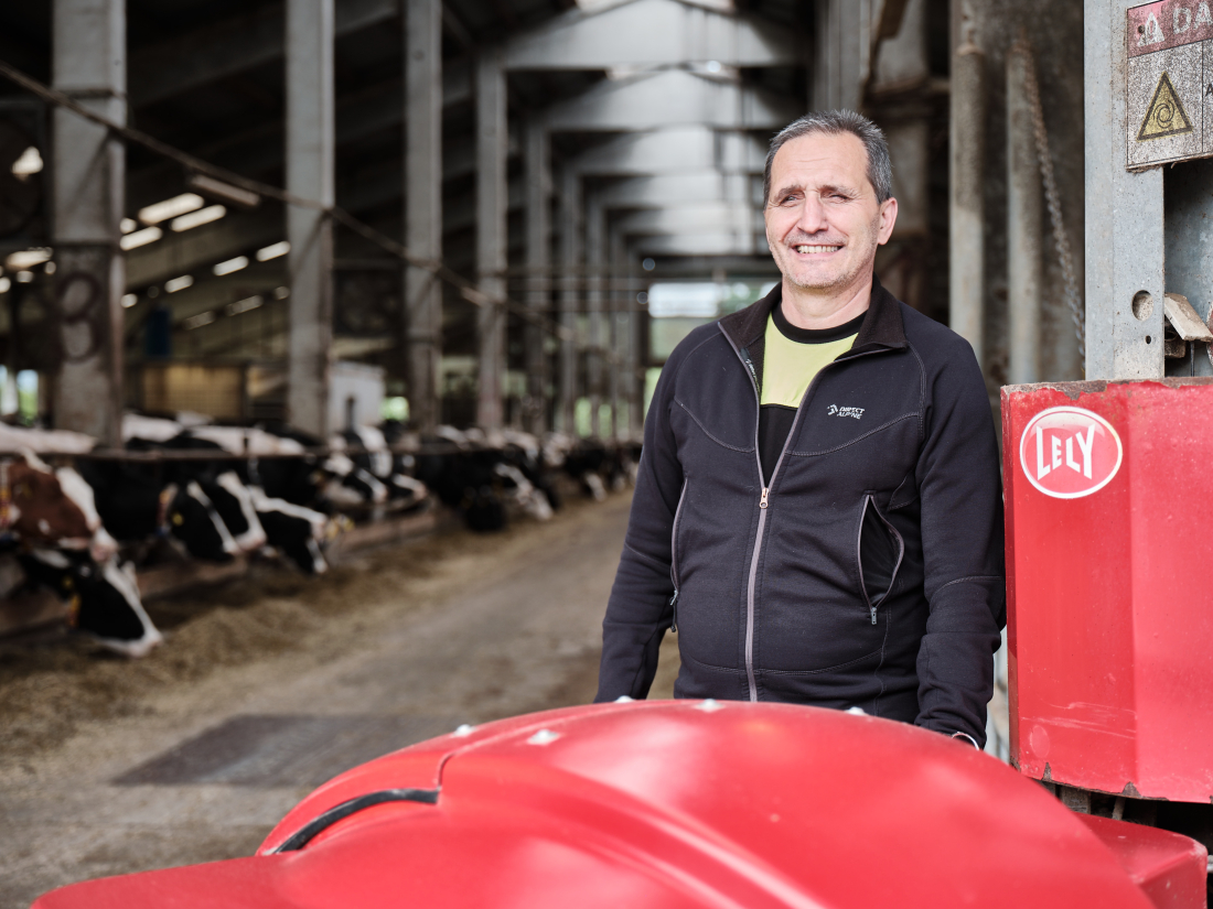 Dojnice na farmě v Řetové